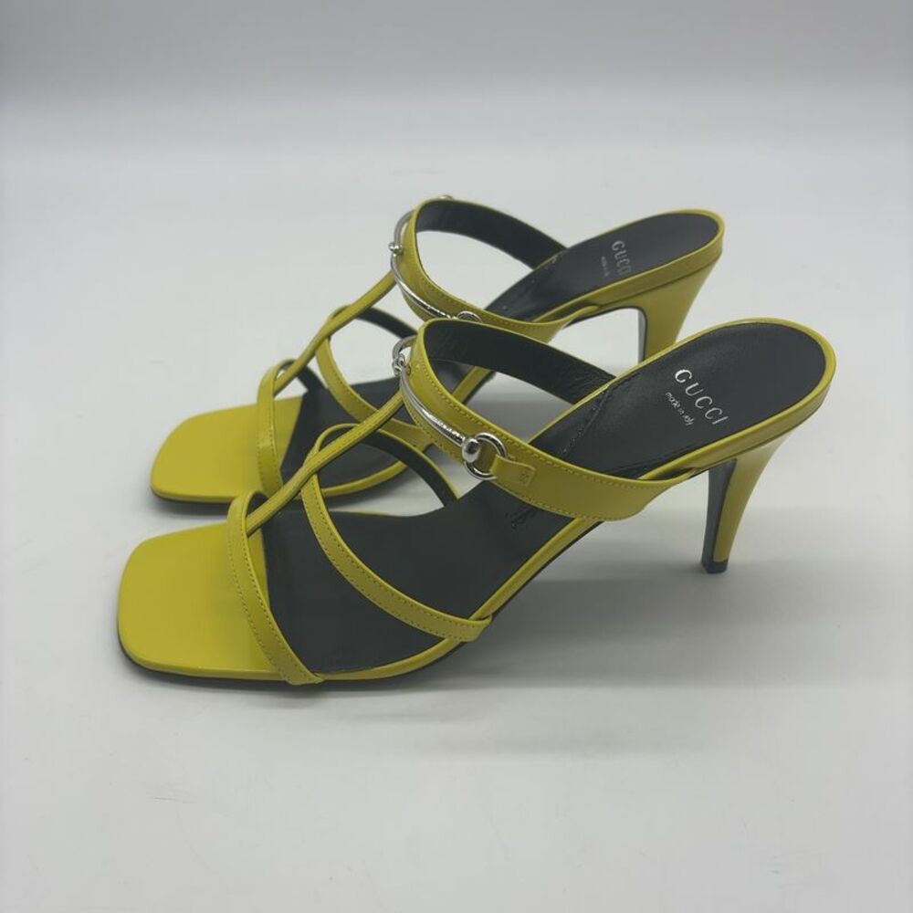Gucci leather mules heeled sandals - Picture 3 of 7